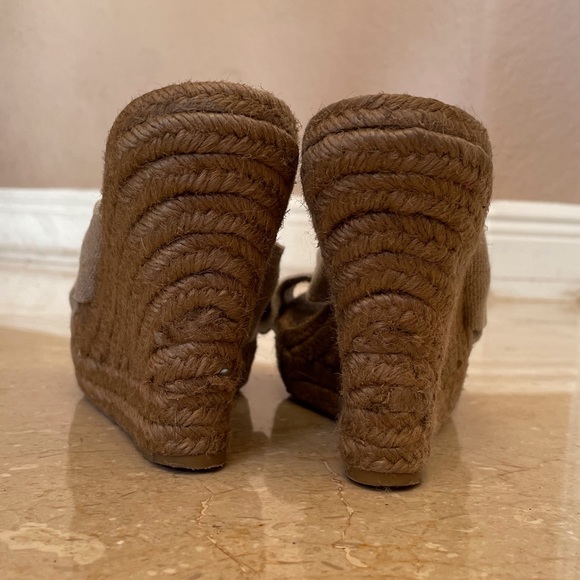 7 For All Mankind Jayda Platform Wedge Espadrilles Size 9.5 - Picture 3 of 5